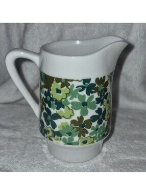1968 Holt Howard Mod Creamer Green Flower Power 3.75" Japan #7254